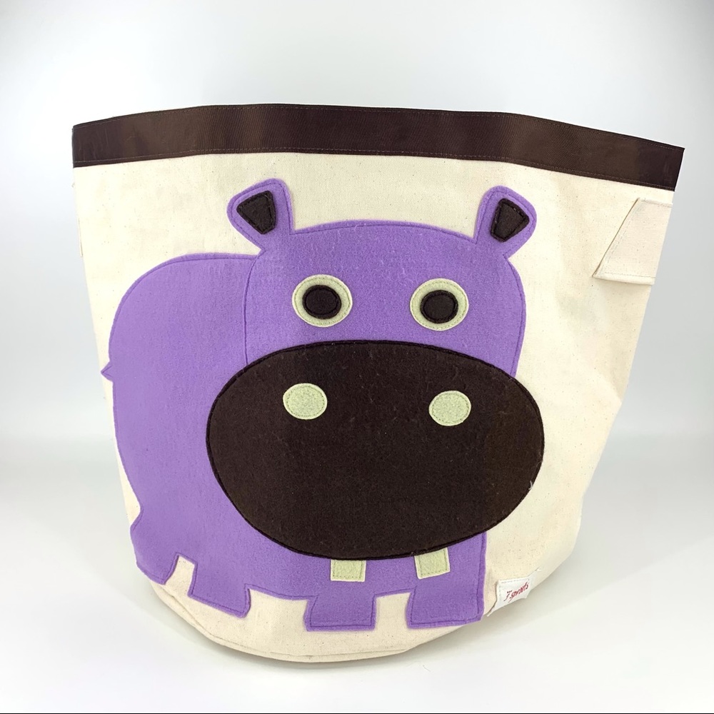 3 Sprouts Hippo Storage Bin, 17” high x 16” diameter